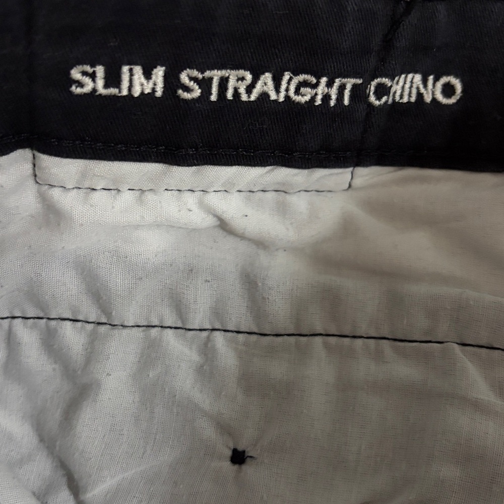 Men's bluenotes slim straight chino Black Pants - Picture 4 of 6